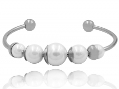 Venta de pulseras de acero quirurgico por mayo perlas clásico ZC-0295A
