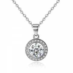 Summer Collection Silver Color Round Shape Full Of Love Necklaces & Pendants Women Fashion Jewelry YIN056 FASH-0107