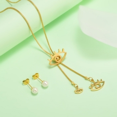 nuevo conjunto de joyas de oro para mujer de acero inoxidable  XXXS-0440