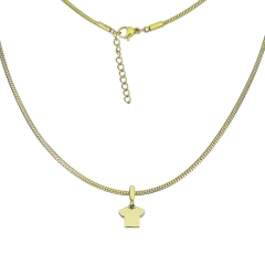 collar de eslabones cubanos de oro de mujer de acero inoxidable  PSS144