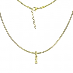 collar de eslabones cubanos de oro de mujer de acero inoxidable  PSS125
