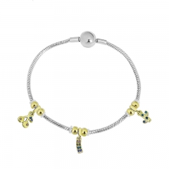 Pulsera de encantos de cadena de serpiente de acero inoxidable para joyería de mujer YS091