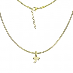 collar de eslabones cubanos de oro de mujer de acero inoxidable  PSS154
