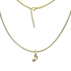 collar de eslabones cubanos de oro de mujer de acero inoxidable  PSS117