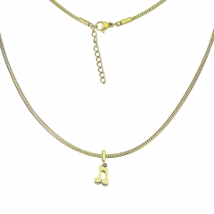 collar de eslabones cubanos de oro de mujer de acero inoxidable  PSS152