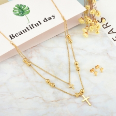 Conjunto de joyas chapadas en oro de acero inoxidable de moda para mujer XXXS-0538