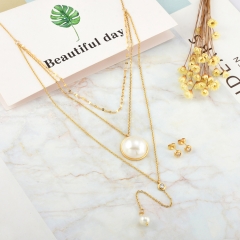 Conjunto de joyas chapadas en oro de acero inoxidable de moda para mujer XXXS-0526