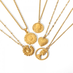 Colgante de oro de acero inoxidable de las mujeres de la joyería NS-1506