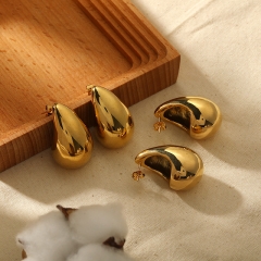 moda Pendientes Joyas de acero inoxidable chapadas en oro ES-2460