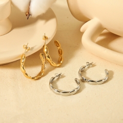 Pendientes de la gota de oro de acero inoxidable de las mujeres de la joyería ES-2807