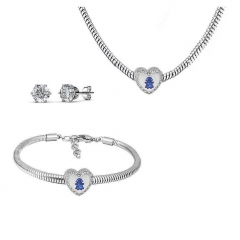 Conjunto joyas con pendientes para pulseras collar de acero inoxidable PDS252