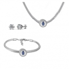 Conjunto joyas con pendientes para pulseras collar de acero inoxidable PDS272