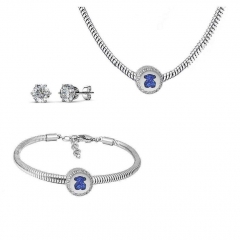 Conjunto joyas con pendientes para pulseras collar de acero inoxidable PDS262