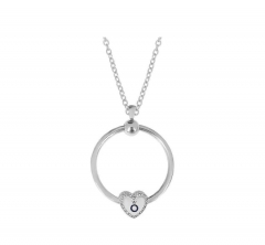 Mujeres de acero inoxidable collar de joyería de anillo chapado   PDN657
