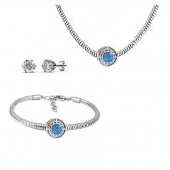 Conjunto joyas con pendientes para pulseras collar de acero inoxidable PDS279