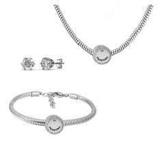 Conjunto joyas con pendientes para pulseras collar de acero inoxidable PDS266