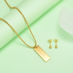 nuevo conjunto de joyas de oro para mujer de acero inoxidable  XXXS-0437
