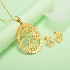 nuevo conjunto de joyas de oro para mujer de acero inoxidable  XXXS-0399