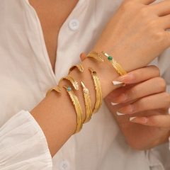 Mujeres de joyas de brazaletes de oro de acero inoxidable de moda ZC-0649