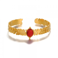 Mujeres de joyas de brazaletes de oro de acero inoxidable de moda ZC-0655