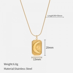 Joyas chapadas en oro Collar en Acero Quirúrgico NS-1374E