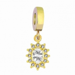 Encantos de perlas de acero inoxidable para brazalete y collar de bricolaje PD0904CG