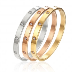 Mujeres de joyas de brazaletes de oro de acero inoxidable de moda ZC-0676