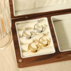 Pendientes de la gota de oro de acero inoxidable de las mujeres de la joyería  ES-2811