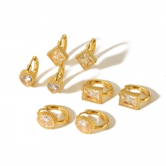 Pendientes de la gota de oro de acero inoxidable de las mujeres de la joyería ES-2831