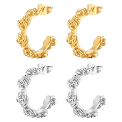 Pendientes de moda de alta calidad chapados en oro de acero inoxidable para mujer  ES-3085