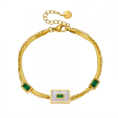 pulsera de acero inoxidable de oro joyería de mujer  BS-2602