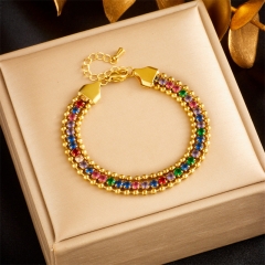 pulsera de acero inoxidable de oro joyería de mujer  BS-2590