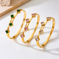 pulsera chapada en oro brazalete joyería mujeres de lujo  ZC-0712